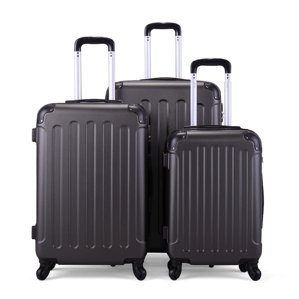 3-Piece Luggage Expandable Lightweight Travel Suitcase Set with Code Lock, Spinner Wheels, 20/24/28 Inches