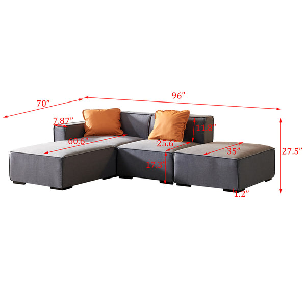 Modular Sectional Fabric Sofa