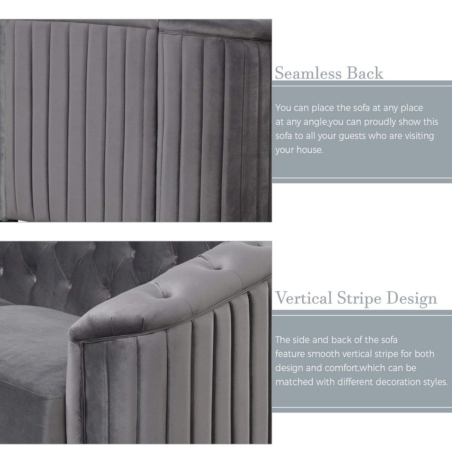 64\" Velvet Upholstered Loveseat Sofa; Modern Loveseat Sofa with Thick Removable Seat Cushion; 2-Person Loveseat Sofa Couch for Living Room; Bedroom; or Small Space