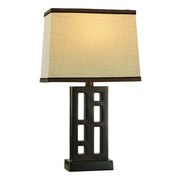 Open Works Lamp with Shade, Walnut