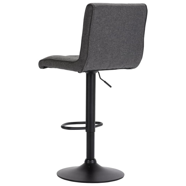 Bar Stools 2 pcs Dark Gray Fabric