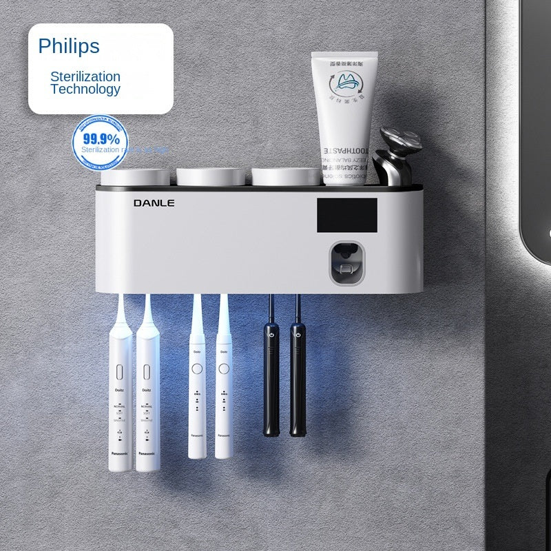 Disinfect toothbrush holder Intelligent toothbrush sterilizer Ultraviolet disinfection Philips perforated free wall mounted toothbrush holder