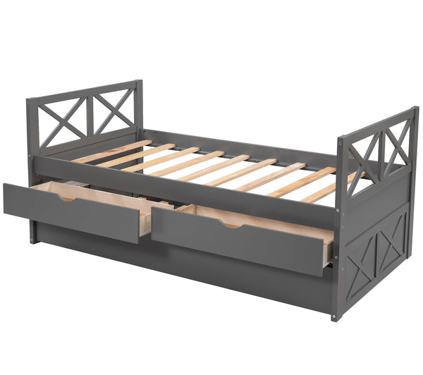 Multi-Functional Daybed with Drawers and Trundle