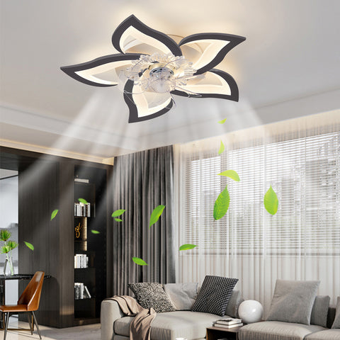 27Inches Ceiling Fan with Lights Remote Control Dimmable LED, 6 Gear Wind Speed Fan Light