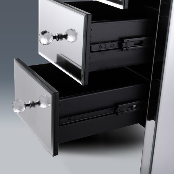 Mirror bedside cabinet-three layers