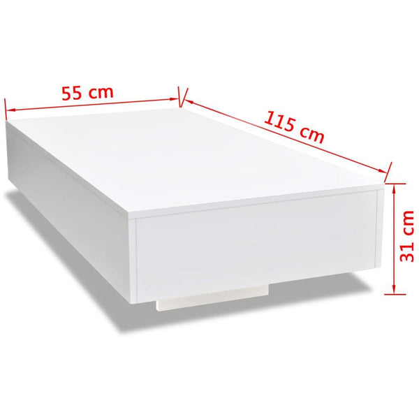 Coffee Table High Gloss White