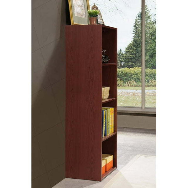 4-Shelf Wood Bookcase