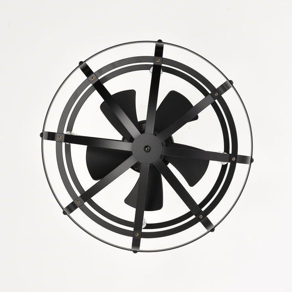 Hot Sell Industrial Ceiling Fan Light Kit for Living Room Bedroom Kitchen and Bladeless Caged Ceiling Fan with Lights