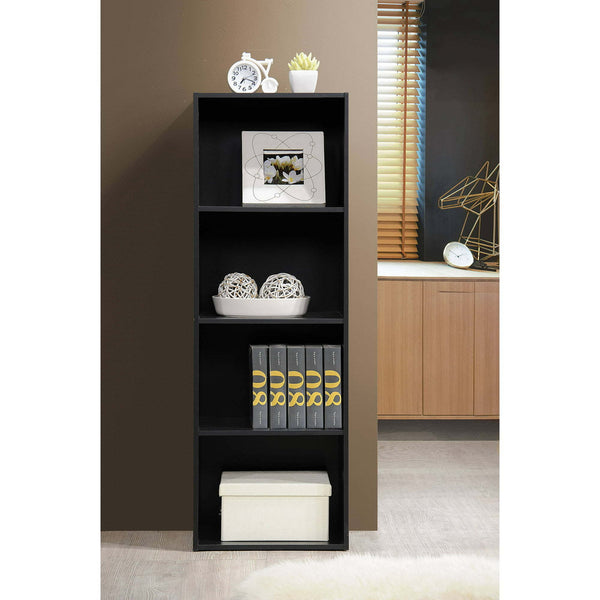 4-Shelf Wood Bookcase