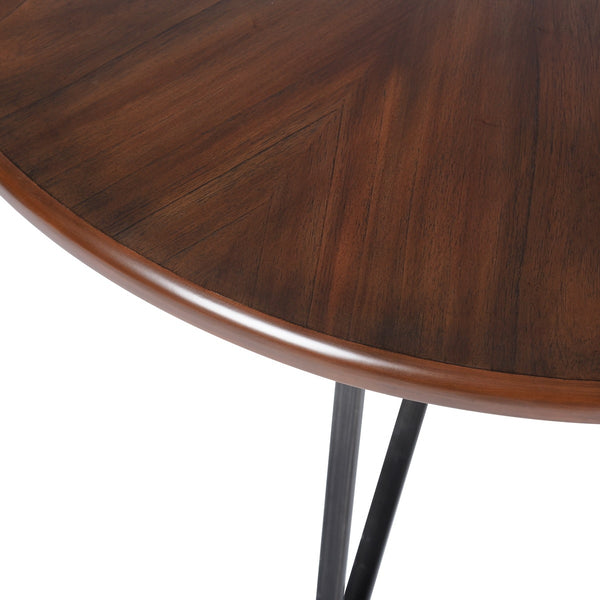 40" Round Mid Century Centiar Dining Room Table, Bar Table Brown