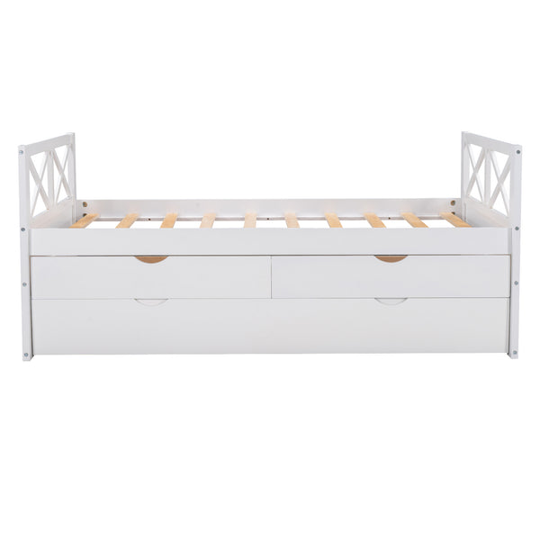 Multi-Functional Daybed with Drawers and Trundle