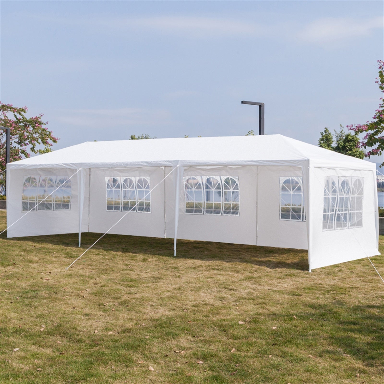 10'x30' Outdoor Canopy Party Wedding Tent,Sunshade Shelter,Outdoor Gazebo Pavilion with 5 Removable Sidewalls Upgraded Thicken Steel Tube