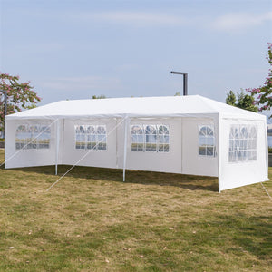 10'x30' Outdoor Canopy Party Wedding Tent,Sunshade Shelter,Outdoor Gazebo Pavilion with 5 Removable Sidewalls Upgraded Thicken Steel Tube