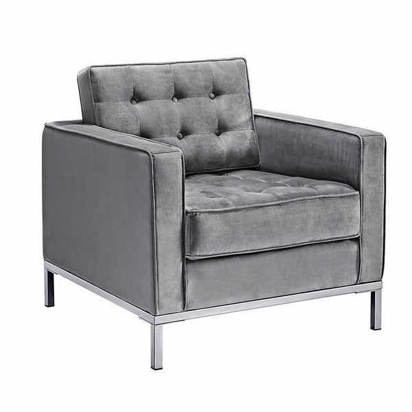 Grey color velvet sofa chair(SF604B1)