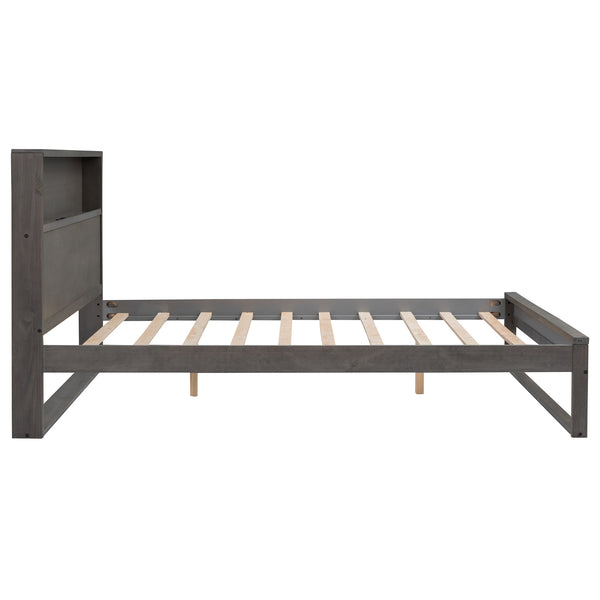 3-Pieces Bedroom Sets Queen Size Platform Bed with Two Nightstands