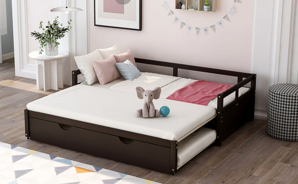 Extending Daybed with Trundle, Wooden Daybed with Trundle