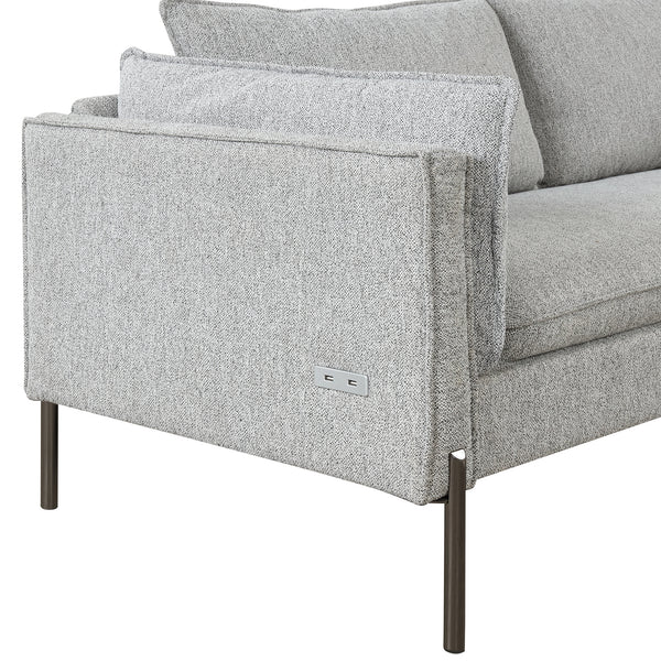 Modern Style 3 Seat Sofa Linen Fabric Upholstered Couch Furniture 3-Seats Couch for Different Spaces; Living Room; Apartment