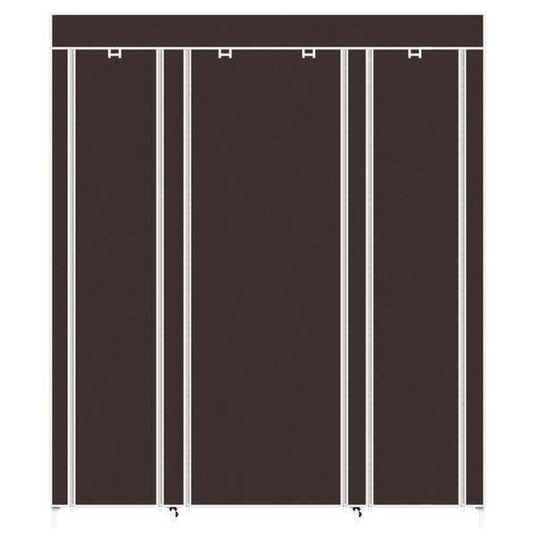 69" Portable Clothes Closet Wardrobe Storage Organizer with Non-Woven Fabric Quick and Easy to Assemble Extra Strong and Durable Dark Brown