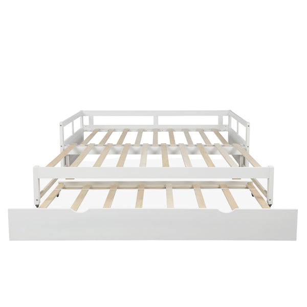 Extending Daybed with Trundle, Wooden Daybed with Trundle