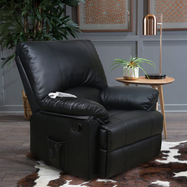 Free Shipping Recliner Chair Massage Rocker with Heated Modern PU Leather Single Sofa Seat  Living Room Chair