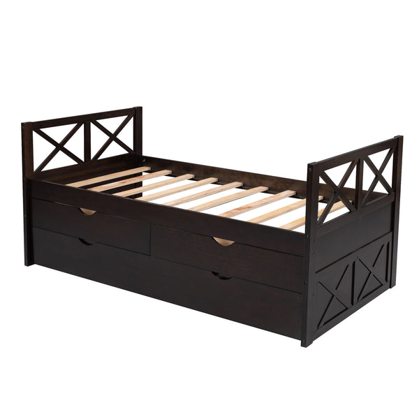 Multi-Functional Daybed with Drawers and Trundle