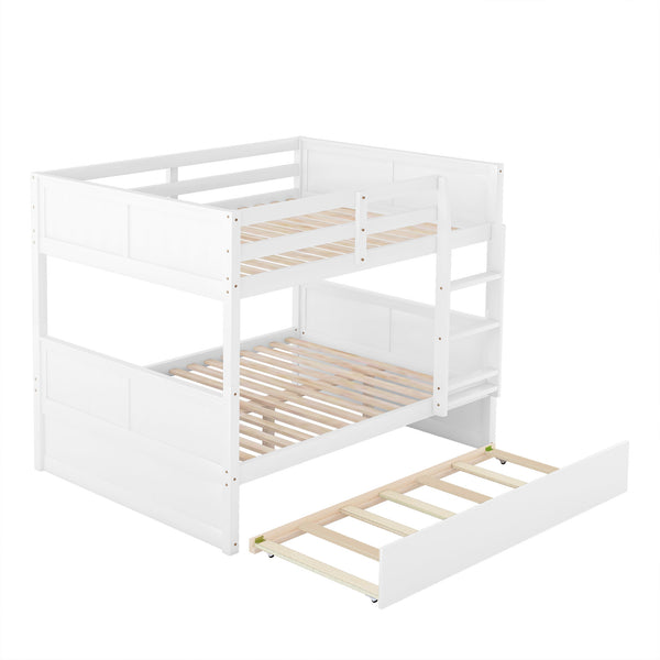 Full Over Full Bunk Bed with Twin Size Trundle