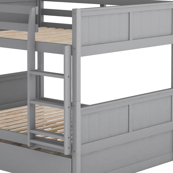 Full Over Full Bunk Bed with Twin Size Trundle