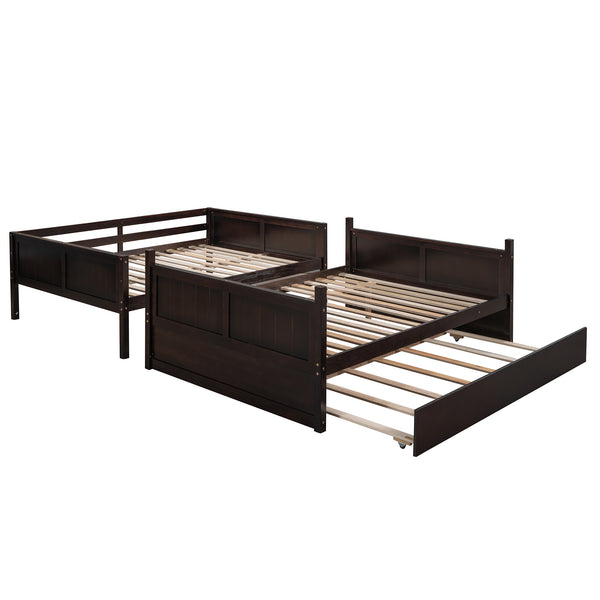 Full Over Full Bunk Bed with Twin Size Trundle