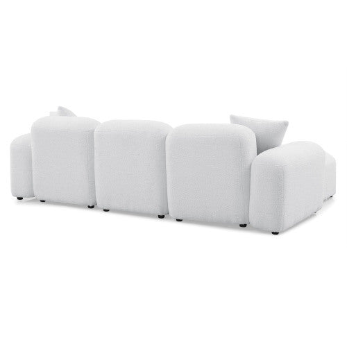 L-Shape Modular Sectional Sofa,DIY Combination,Teddy Fabric