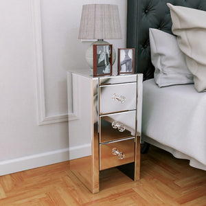 Mirror bedside cabinet-three layers