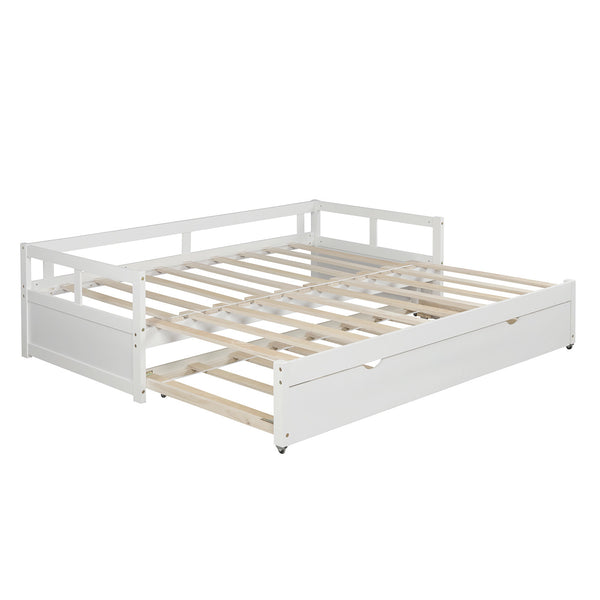 Extending Daybed with Trundle, Wooden Daybed with Trundle