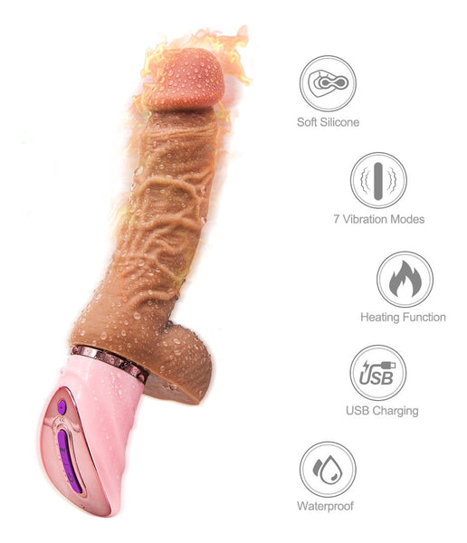 Silicone Soft Penis;  Sucker And Vibrator Remote Control 7 vibration modes; thrusting Dil-do toy for Women with 8 Vibrating Modes Silicone Dil-do Vibrator with Strong Suction Cup toy