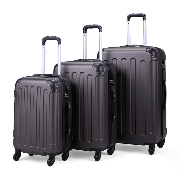 3-Piece Luggage Expandable Lightweight Travel Suitcase Set with Code Lock, Spinner Wheels, 20/24/28 Inches