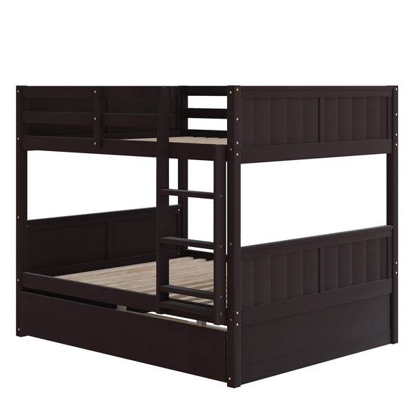 Full Over Full Bunk Bed with Twin Size Trundle