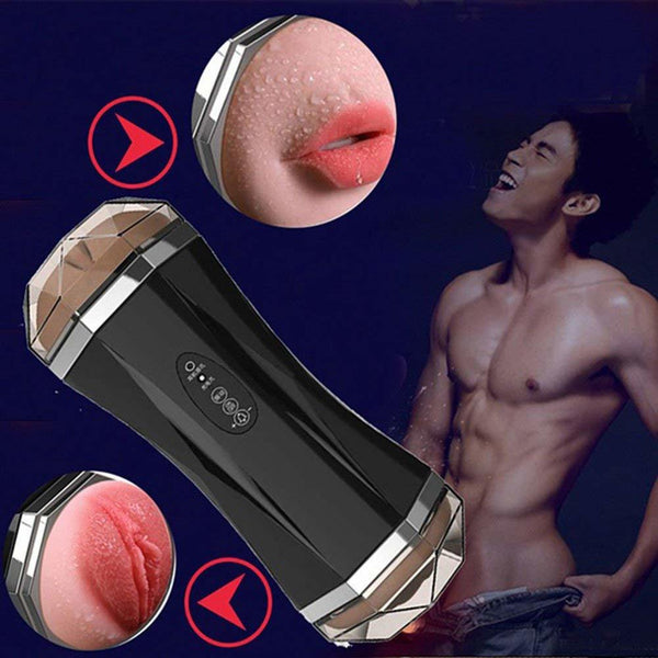 3 in 1 Male Masturbators Adult Sex Toys with Realistic Textured Mouth Vagina and Tight Anus, Men's Pocket Pussy Blowjob Stroker Anal Play Sex Toys for Men Masturbation