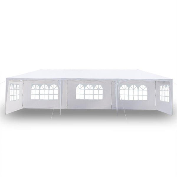 10'x30' Outdoor Canopy Party Wedding Tent,Sunshade Shelter,Outdoor Gazebo Pavilion with 5 Removable Sidewalls Upgraded Thicken Steel Tube