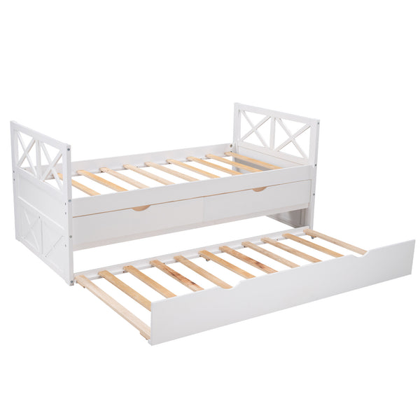 Multi-Functional Daybed with Drawers and Trundle