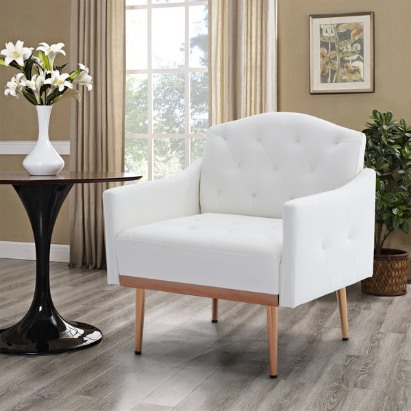 Accent Chair ,leisure single sofa with Rose Golden feet