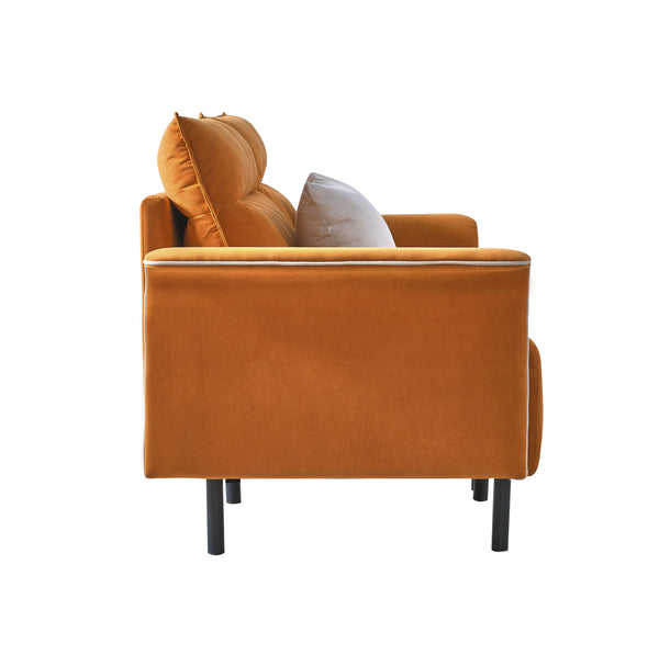 HQ-282 Sofa Couch, Suede Mid-Century Tufted Love Seat for Living Room