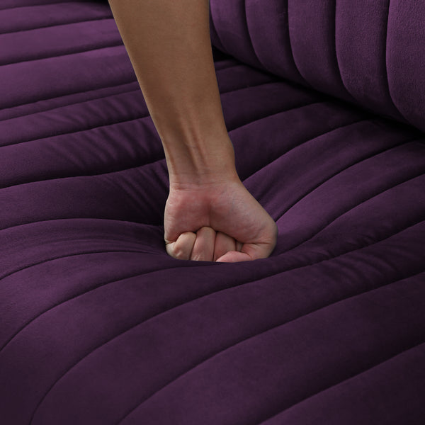 Purple Velvet Ottoman for Modular Sectional Living Room Sofa or Chairsofas.