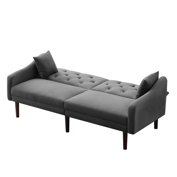 FUTON SOFA SLEEPER  VELVET WITH 2 PILLOWS