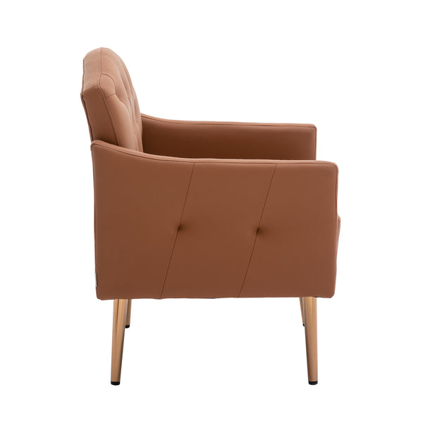 Accent Chair ,leisure single sofa with Rose Golden feet