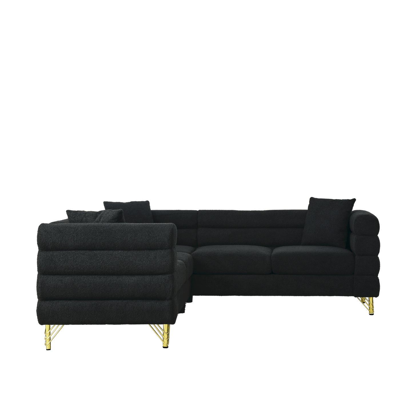 81.5-Inch Oversized Corner Sofa Covers, L-Shaped Sectional Couch, 5-Seater Corner Sofas with 3 Cushions for Living Room, Bedroom, Apartment, Office