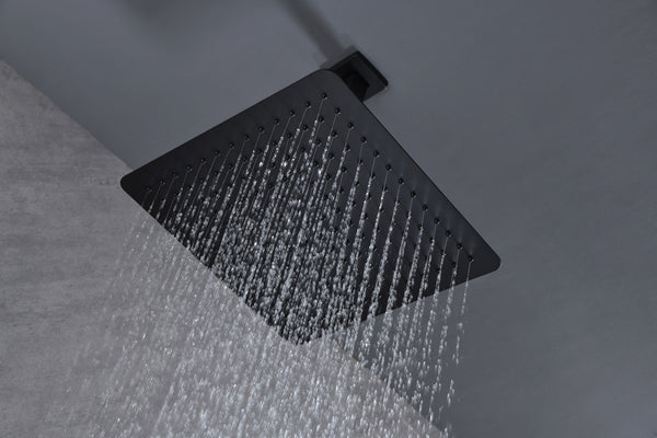 High Pressure Rain Shower Head, Ultra-Thin Showerhead 304 Stainless Steel Waterfall Shower with Self-Clean Nozzles, Full Body Covering