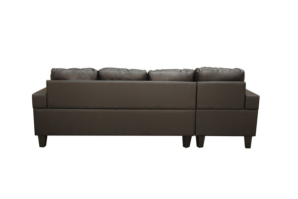 Sectional Sofa Set for Living Room with L Shape  Chaise Lounge ,cup holder and  Left or Right Hand Chaise  Modern 4 Seat (BLACK)