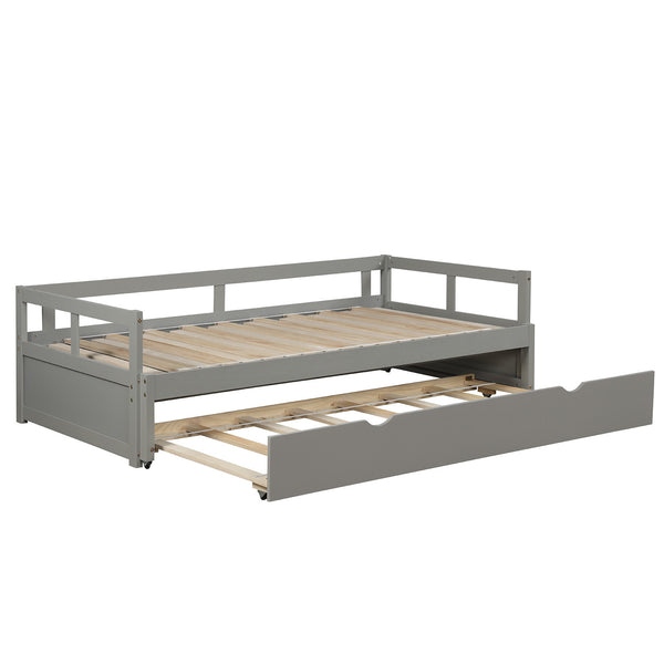 Extending Daybed with Trundle, Wooden Daybed with Trundle