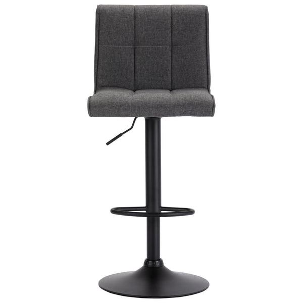 Bar Stools 2 pcs Dark Gray Fabric