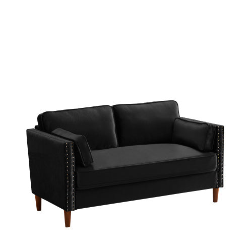 8120 2P+3P Living room black sofa