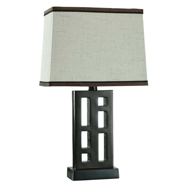 Open Works Lamp with Shade, Walnut