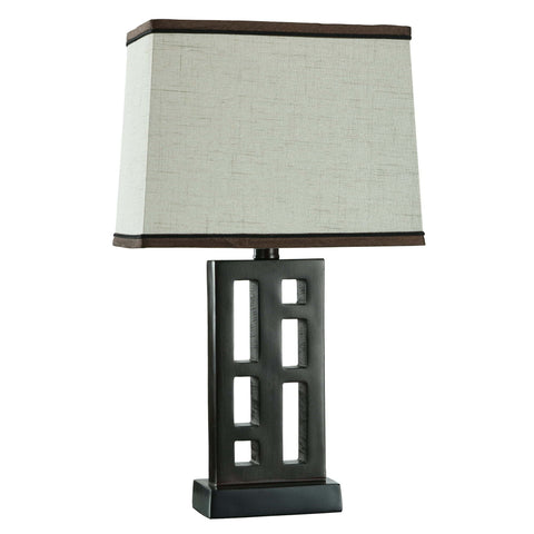 Open Works Lamp with Shade, Walnut